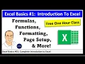 Excel 365 Basics What is Excel Formulas Functions Formatting Cell References Page Setup