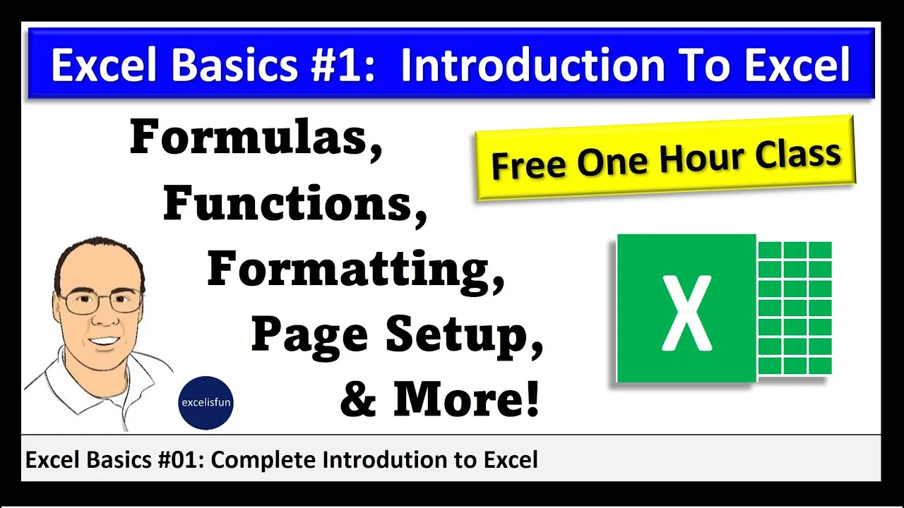 Excel 365 Basics #1: What is Excel?, Formulas, Functions, Formatting, Cell References & Page Setup