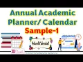 Annual Academic Planner Calendar Sample 1 Dr Meenakshi Narula