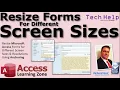 Resize Microsoft Access Forms for Different Screen Sizes Resolutions Using Anchoring Zoom