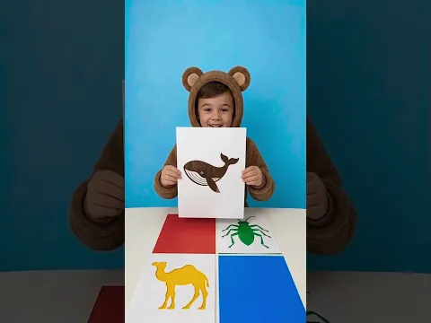 🐾🌈 Can You Guess the Animal’s Color? Fun Kids Challenge! #shorts #explore