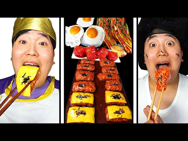 Download MP3 Mukbang Asmr Spicy Buldak Rice Paper Rolls, Spicy Food Noodle, Fried Chicken eating show