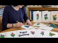 I made 12 monthly birth flowers with Paper Quilling