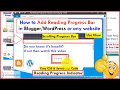 How to add Reading Progress Bar CSS Scroll Progress Indicator in Blogger Boost User Engagement