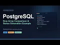 Example of Row Array Comparison and Set Returning Functions in PostgreSQL