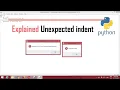 How to solve Unexpected Indent error in Python
