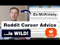 Ex-McKinsey shares Career Advice on Reddit