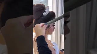 اجمل طريقة تسريحه عروس يجنن روعععه قمه الجمال بس شوف مقطع 
