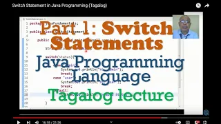 Switch Statement in Java Programming Tagalog