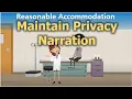 Reasonable Accommodation Maintain Employee Privacy Narration ARCHIVE