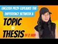 English Professor Explains the Difference Between a Topic and A Thesis Statement in Under 3 Minutes