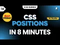 CSS Positioning in 8 Minutes Absolute Relative Fixed Sticky Web Development in Telugu