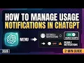 How to Manage Usage Notifications in ChatGPT 2026 Step by Step Beginner Guide 2 Min