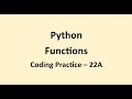 Coding Practice 22A Functions Python NxtWave CCBP