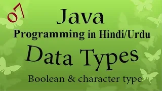 7 Boolean and character data type in java programming