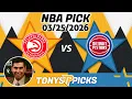 Atlanta Hawks vs Detroit Pistons Pick 26 NBA Pick Prediction