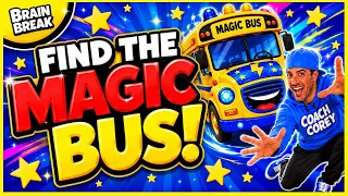Can You Find the Magic Bus?! 🟨 Brain Break 🟨 Danny Go Inspired