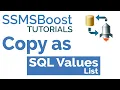 SSMSBoost Tip Copy Data as SQL Values List in SSMS Results Grid SQL Server Management Studio