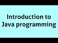 Lecture 1 Introduction to Java