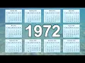 1972 Calendar