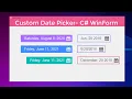 Custom DateTimePicker - WinForm C