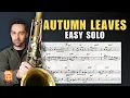Lagu Easy Jazz Saxophone Solo in the Style of AUTUMN LEAVES to Play Along (All Instruments)