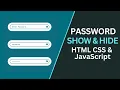 How To Make Show Hide Password Using Html CSS JavaScript Toggle Password On Website upCoding