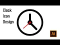 How to Create Minimal Time Clock Icon Adobe Illustrator Tutorial