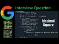Maximal Square - Dynamic Programming Bottom-up Approach