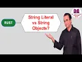 String in Rust String Literals vs String Objects in Rust Rust Tutorial - 19 Dr Vipin Classes