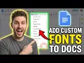 How to Add Custom Fonts in Google Docs Fast Easy