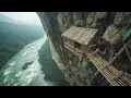 Download Lagu Building a Unique Bamboo House to Survive on a Dangerous Cliff,  bushcraft