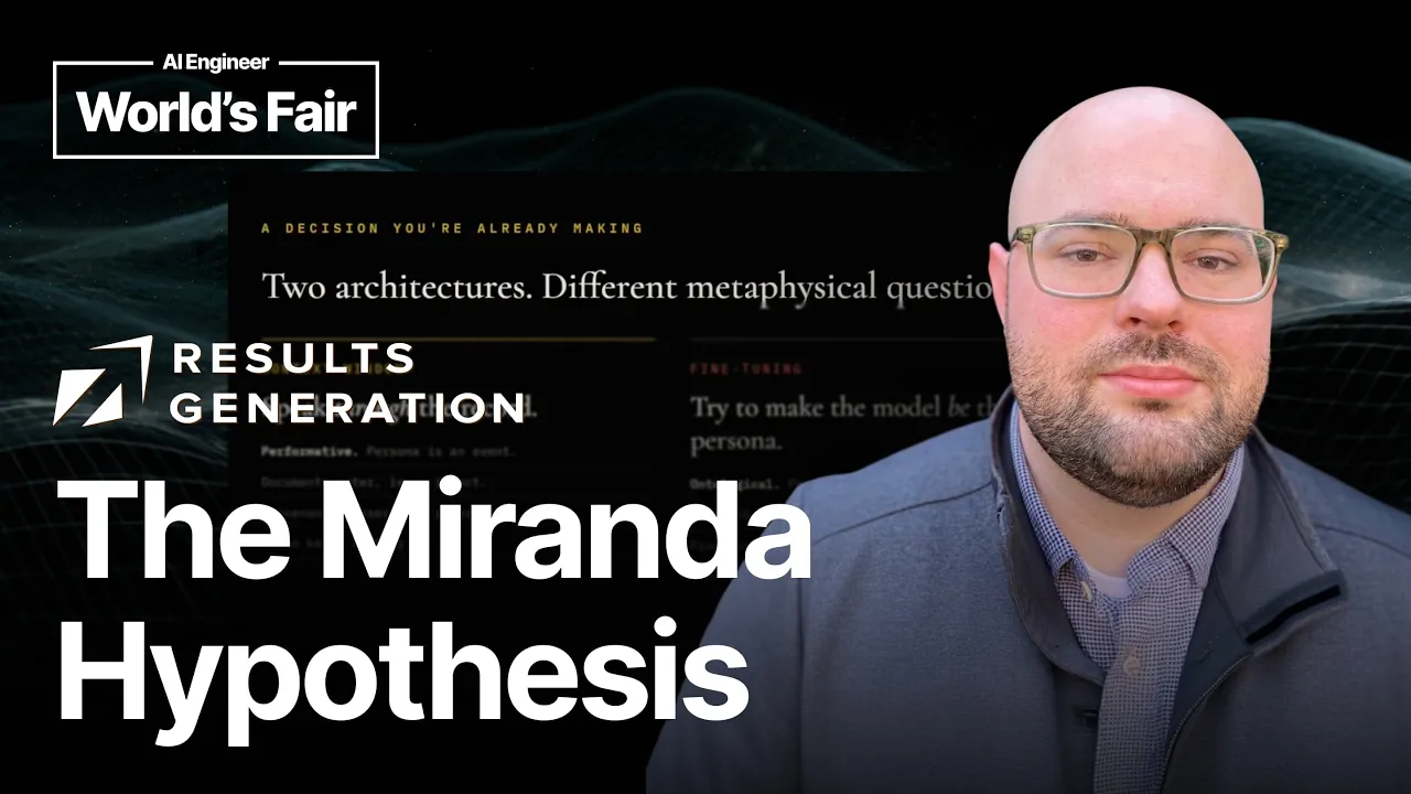 The Miranda Hypothesis: How Hamilton Poisoned Persona Evals - Jacob E. Thomas, Results Gen: video thumbnail