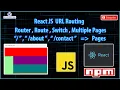 React JS Tutorial Part 3 URL Routing Router Route Switch and Multiple Pages Home About Contact