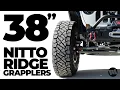 38x12 50R17 NITTO Ridge Grapplers - Perfect Big Tire for Jeep Wrangler Gladiator w Factory Axles