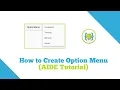 How to Create Option Menu Part2 AIDE Tutorial