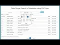 Date Range Search in Datatables using PHP Ajax