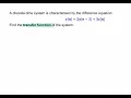 Example transfer function from difference equation