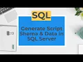 How To Generate Script in SQL Server With Schema Data Generate Script Technology Former