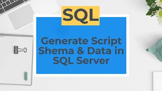 How To Generate Script in SQL Server With Schema Data Generate Script Technology Former
