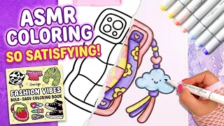 Satisfying Coloring Coco Wyo Fashion Vibes Phone Case with Ohuhu Art Markers | ASMR Calm Coloring