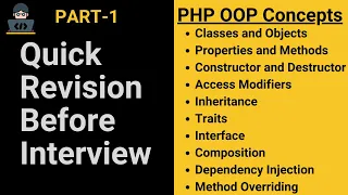 Quick Explain PHP OOPs Concepts Fast Revision Before Interview with Practical Examples