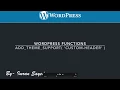WordPress Functions add theme support custom-header Part-14