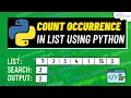 Python Program to Count the Occurrence of an Item in a List English