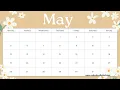 Pink Daisy Planner 2025 May Monthly Calendar