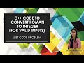 C Code to Convert Roman to Integer Leet Code Problem in Hindi Competitive Coding