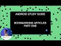 Android Study Guide Bookmarking UI