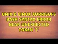Unix Linux xorrisofs bash syntax error near unexpected token