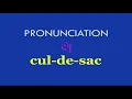 cul de sac Pronunciation of cul de sac cul de sac definition