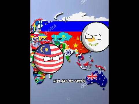 NEGARA DAN MUSUH MUSUHNYA part 2 (versi malaysia) #shortvideo #countryball